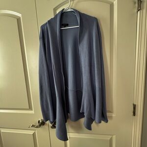 Women's Light Blue Open Front Cardigan 3x